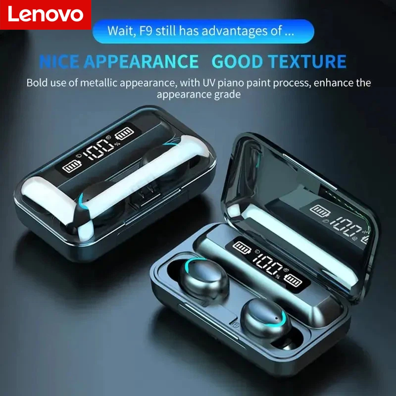 Headphones Wireless - Auriculares Inalámbricos Bluetooth Lenovo F9 -