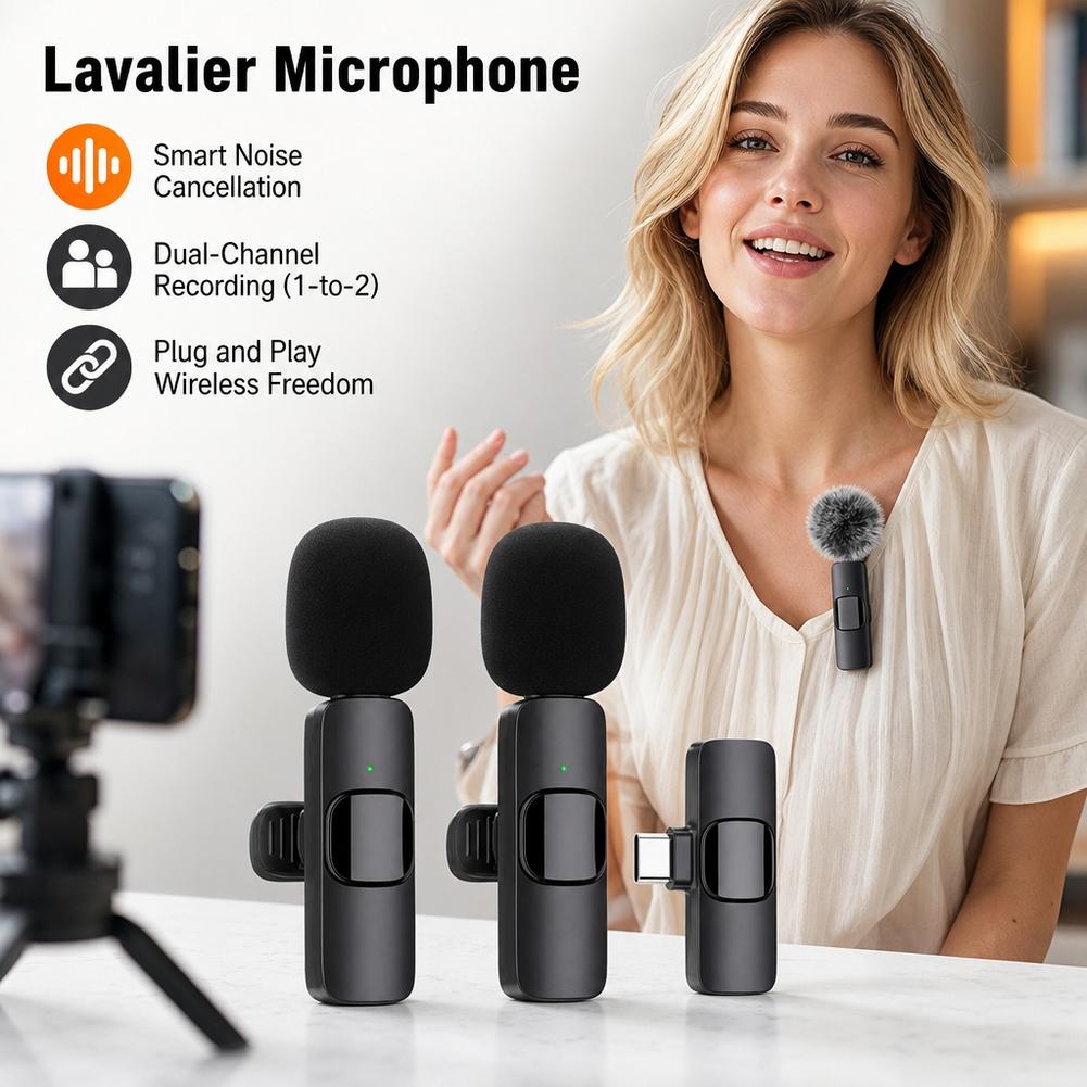 Usb Charger - Micrófono Lavalier Inalámbrico 1 a 2