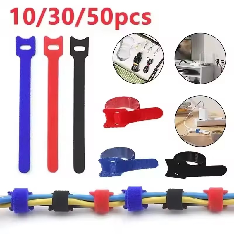 Cable Organizer - Correas de sujeción reutilizables para cables,