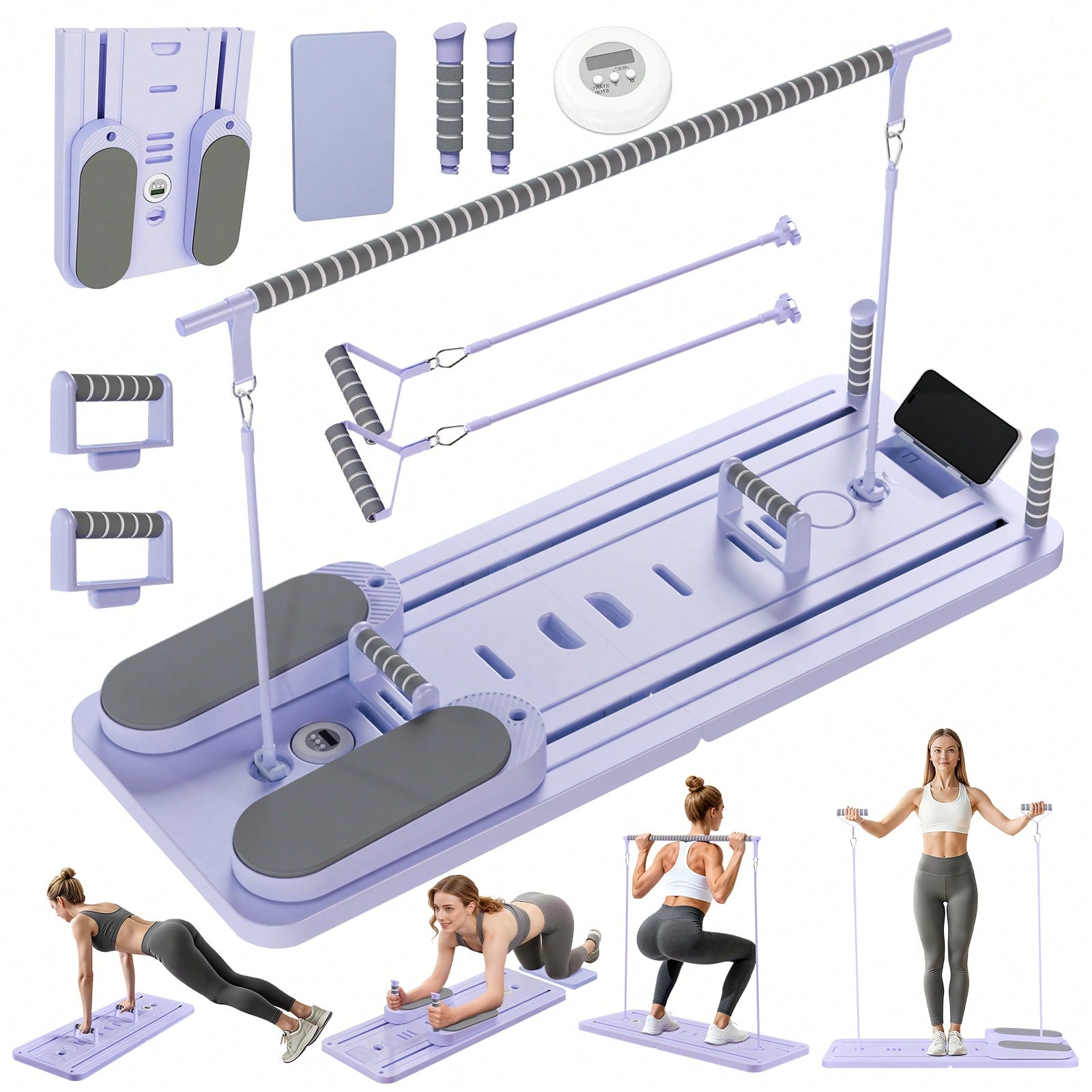 Reformer de Pilates con Barra, - Phone Holder reseña y precio