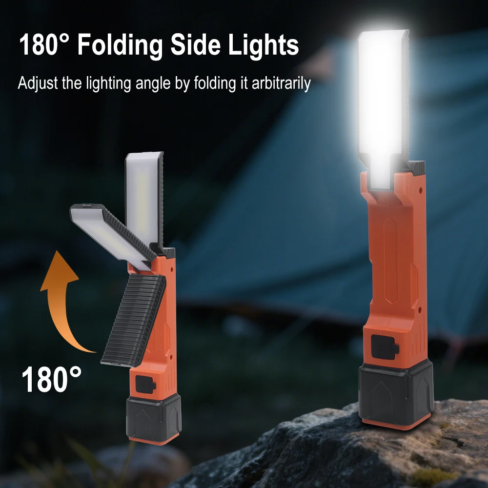 BORUiT 300LM luz LED de trabaj - Power Bank reseña y precio