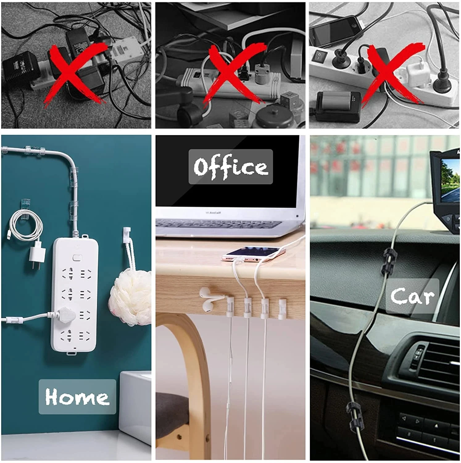 Pequeños clips organizadores d - Cable Organizer reseña y precio